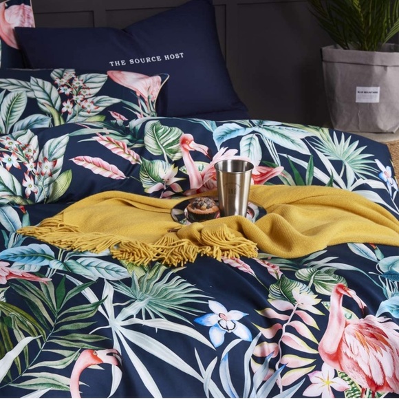 Bedding King Tropical Duvet Cover Flamingos Bedding Set 3 Poshmark